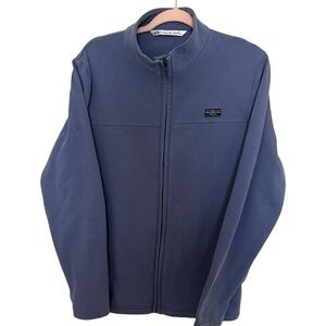 Travis Mathews Casual Golf Full Zip Jacket Blue Grey Size Medium